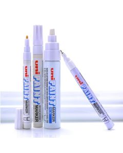 uni PX-21 Paint Marker Fine Bullet Tip 1.2mm Line White (Pack 12) - 558601000