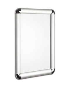 Seco A4 Snap Frame with Round Corners 25mm Silver - ROUNDA4