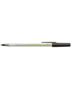 Bic Ecolutions Round Stic Ballpoint Pen Recycled 1mm Tip 0.32mm Line Black (Pack 60) - 8932392
