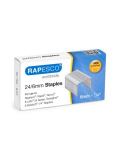 Rapesco 24/6mm Galvanised Staples (Pack 1000) - S24607Z3