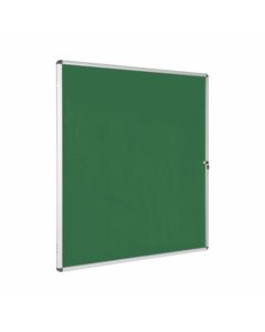 Bi-Office Enclore Green Felt Lockable Noticeboard Display Case 20 x A4 1160x1288mm - VT740102150