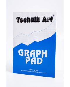 Technik Art A4 Graph Pad 5mm Quadrille 70gsm 40 Sheets White/Blue Grided Paper XPG6Z
